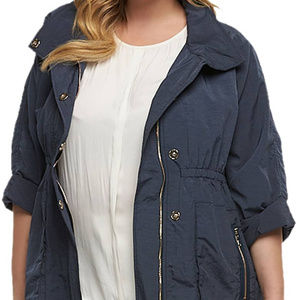 New Cory hooded Utility Jacket size + 1X